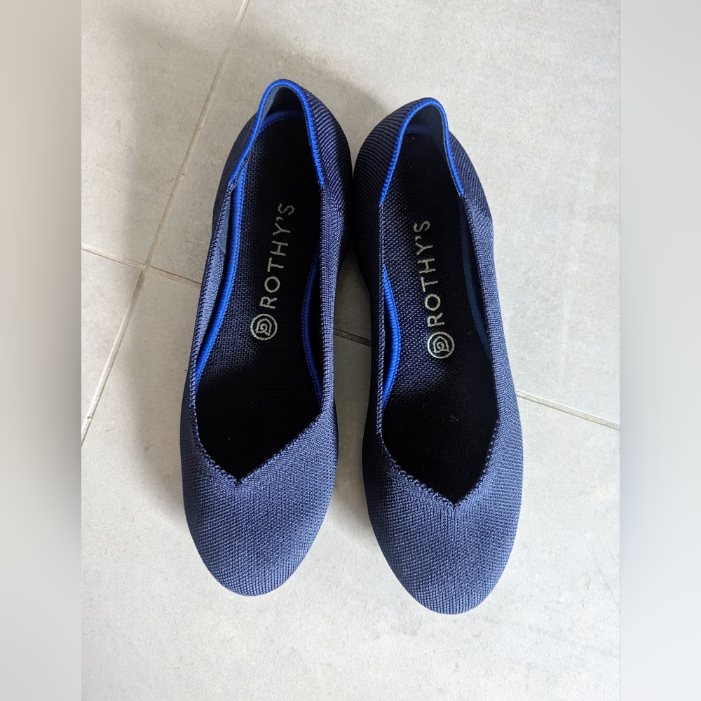 Rothy's The Flat size 9.5 Navy